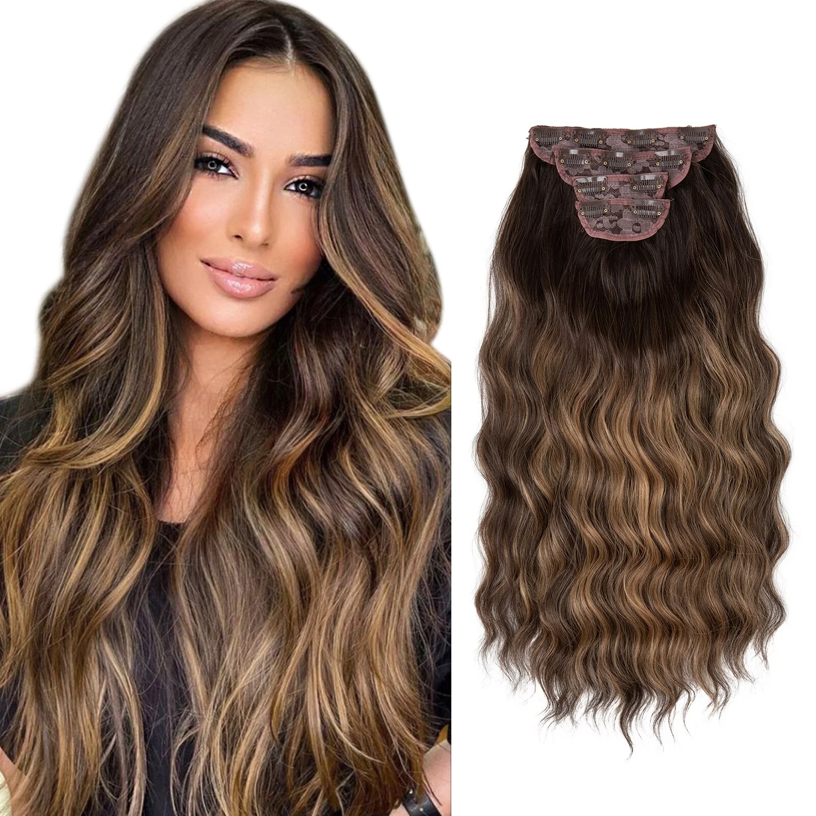 4 teiliges - Clip-in Extensions | 55cm - 190g - Deals - Image 10