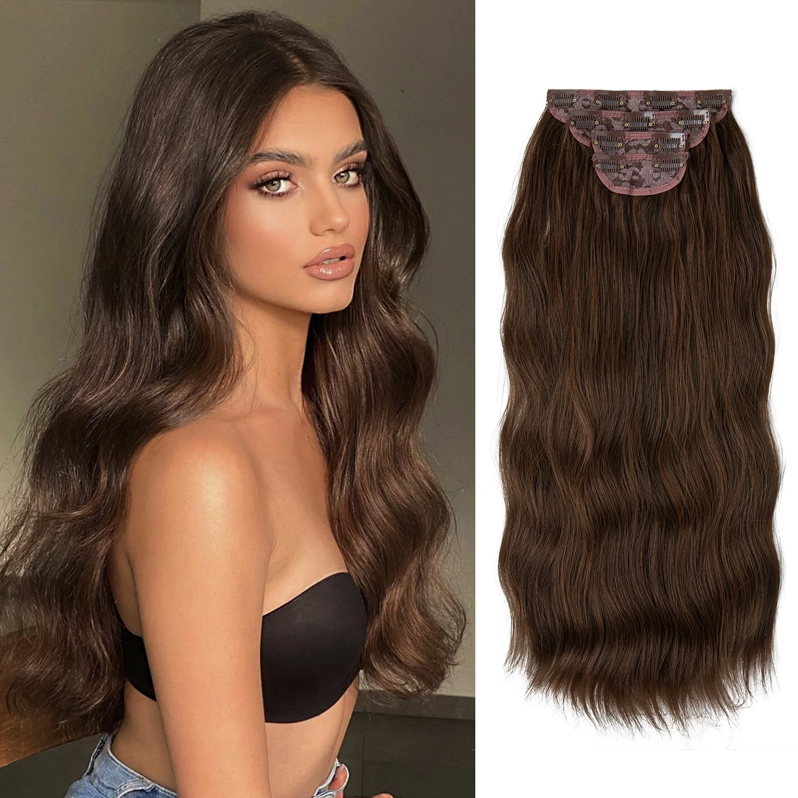 4 teiliges - Clip-in Extensions | 55cm - 190g - Deals - Image 11