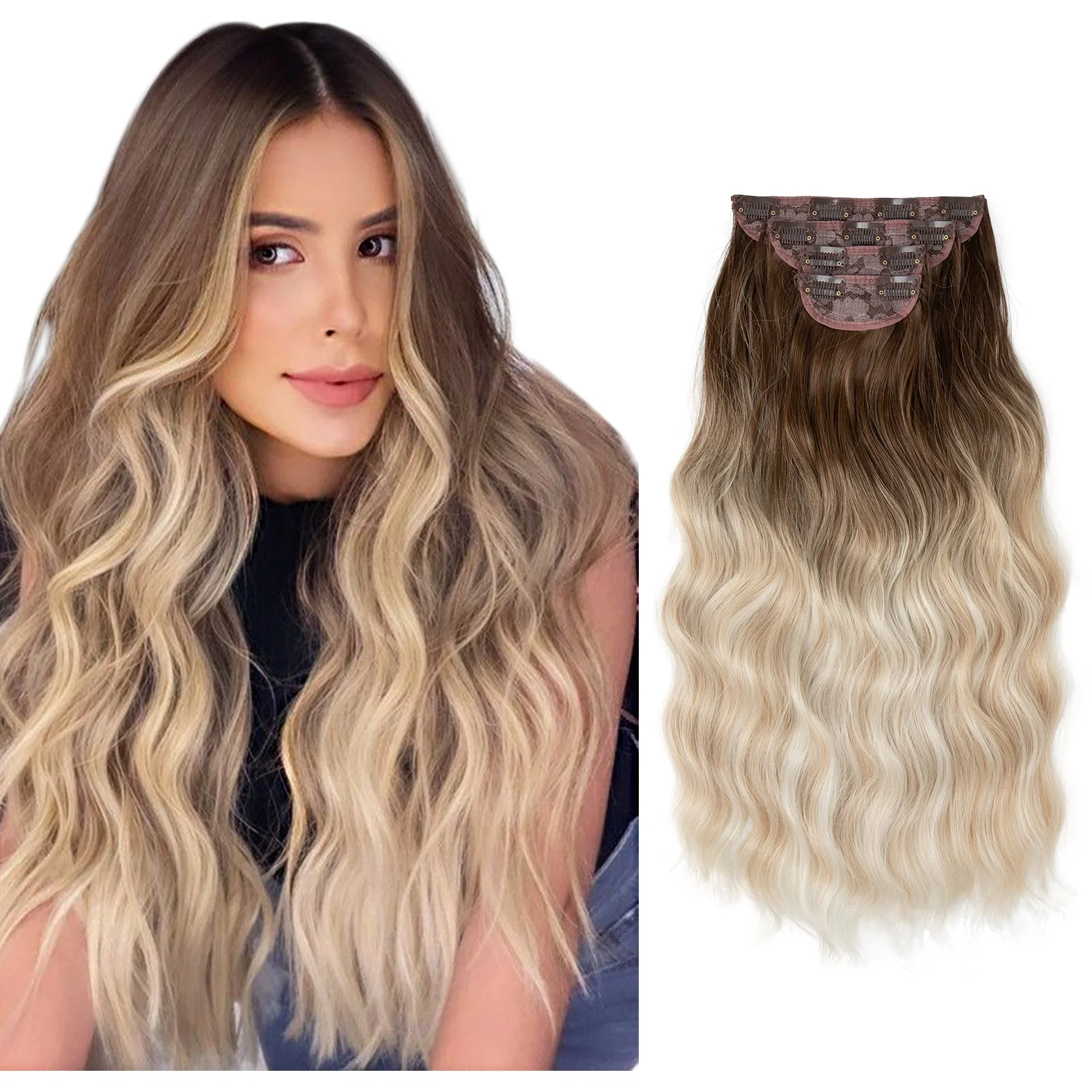 4 teiliges - Clip-in Extensions | 55cm - 190g - Deals - Image 8