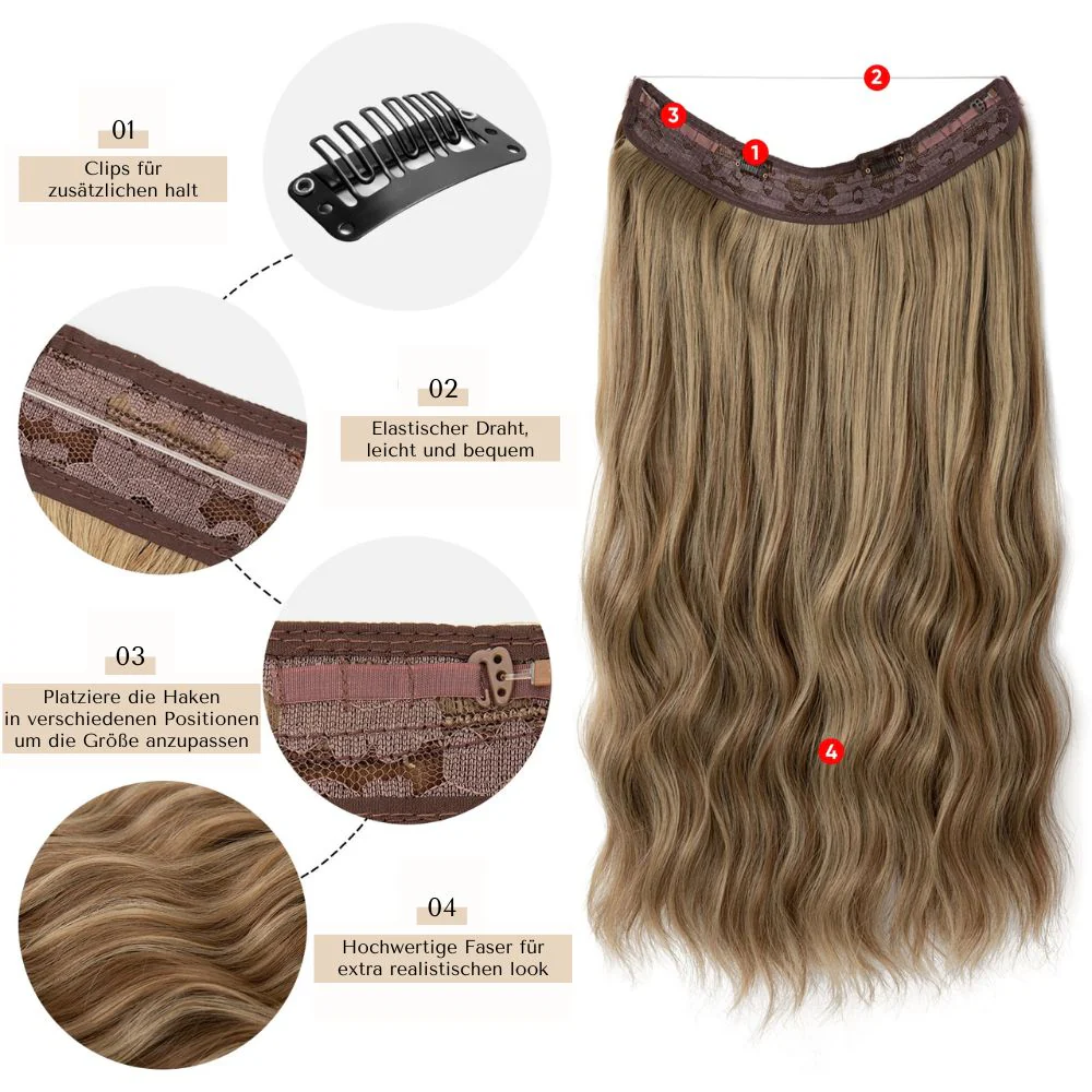 HAAR EXTENSIONS 2.0 | MIT BAND & CLIP | 40CM - 50CM - 60CM - Image 4